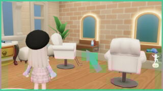 The Heartopia Salon on the second floor of the Clothing Store. There are two mirrors on the wall with chairs in front of them. The Heartopia Salon on the second floor of the Clothing Store. There are two mirrors on the wall with chairs in front of them.