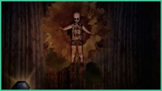 The doll attached to the wall, with all 4 missing limbs attached in Dollhouse Bloodshed.