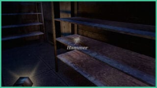 The hammer in Dollhouse Bloodshed atop a shelf in the Freezer Room.