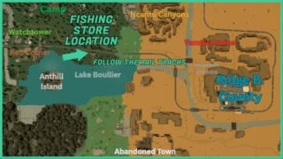 image shows the tackle bait fishing store location on a map