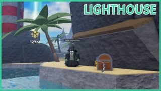 image shows the lighthouse chest location