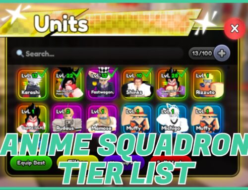 [OFFICIAL RELEASE] Anime Squadron Tier List